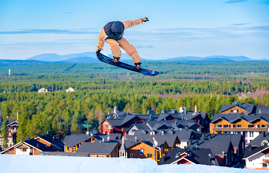 Syksy on hienoa laskuaikaa. Kuvassa Janne Lipsanen kauden ensimmäisenä laskupäivänä.